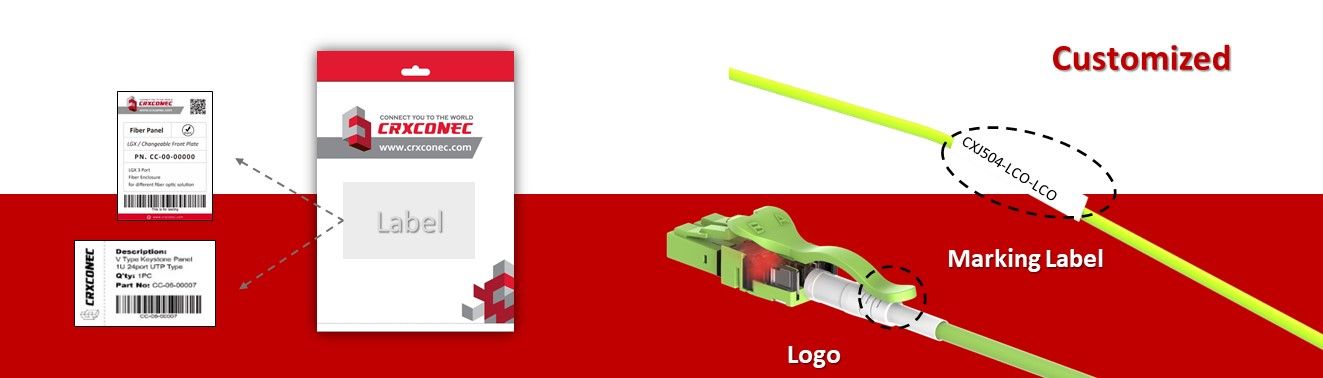 Aangepaste Multi Mode OM5 Simplex LC-kabel met LED-functie